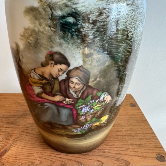 Vintage Janbo Made in Spain Ceramic Vase The Little Fruit Seller Artwork Murillo - Picture 3 of 10